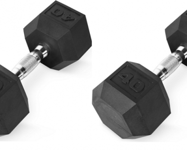 CAP Barbell Coated Hex Dumbbell, Single 40 lbs Only $42.96!