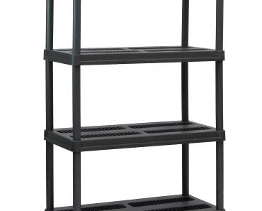 Juggernaut Storage 36″W x 18″D x 56″H 4-Shelf Resin Shelving Unit – Only $37.88!