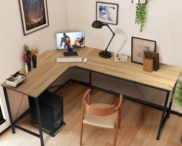 KingSo L Shaped Computer Desk with CPU Stand – Only $69.99!