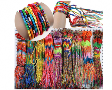 Colorful Braided Friendship Bracelets – 50 Count – Just $8.99!