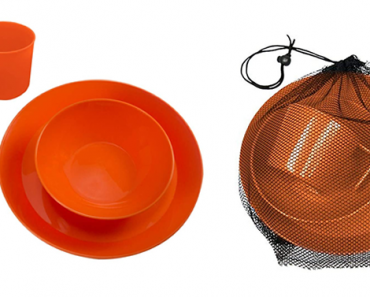 PackWare Dish Set with Mesh Bag, BPA Free Eating Utensils for Camping – Just $3.25!