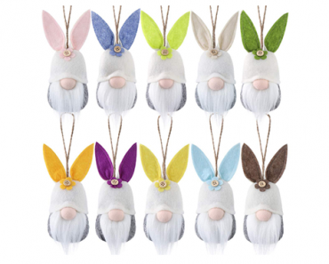 Easter Hanging Gnome Bunny Ornaments – Set of 10 – Just $17.09!