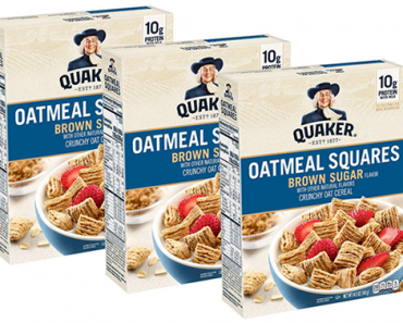Quaker Oatmeal Squares Breakfast Cereal – Brown Sugar – 3 Boxes – Just $4.79! $1.59 Each!