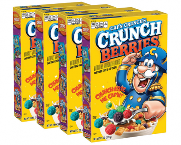 Cap’n Crunch Crunchberries (13oz) 4 Pack Only $7.14 Shipped! That’s $1.78/Box