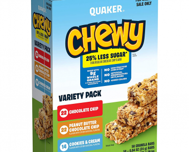 Quaker Chewy Granola Bars, 25% Less Sugar, 3 Flavors, 58 Count Only $9.25 Shipped!
