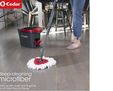 O-Cedar EasyWring Microfiber Spin Mop & Bucket Floor Cleaning System Only $31.99 Shipped! Today Only!