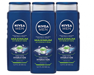 NIVEA Men Maximum Hydration 3 in 1 Body Wash 16.9 Fluid Ounce (Pack of 3) Only $8.02 Shipped!
