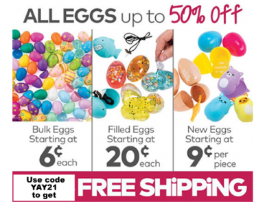 Get Everything You Need For Easter! Free Shipping on Any Order at Oriental Trading!