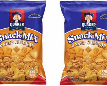 Quaker Baked Cheddar Snack Mix, 1.75 oz Bags (Pack of 40) – Only $12.09!