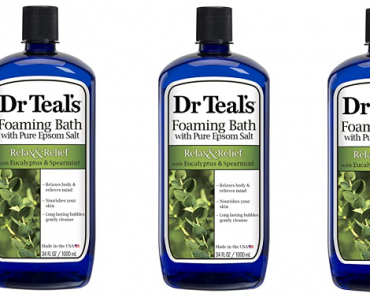 Dr Teal’s Foaming Bath (Epsom Salt), Eucalyptus Spearmint, 34 Fluid Ounce Only $3.91 Shipped!