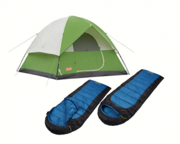 Coleman 4 Person Tent and 2 Sleeping Bag Bundle Only $99.99 Shipped!