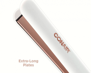 Conair Double Ceramic Flat Iron, 1 Inch, White/Rose Gold Only $11.04!!! (Reg. $20)