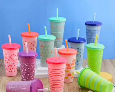 Zak Color-Changing Tumblers w/ Lids & Straws 12-Pack Only $14.98!