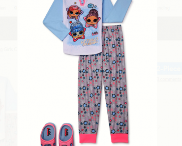 L.O.L Surprise! Girls 2-Piece Pajama Set with Slippers Only $7.26! (Reg. $25)