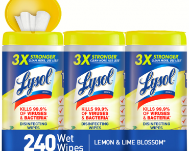 Lysol Disinfecting Wipes 240 count Only $9.97!!