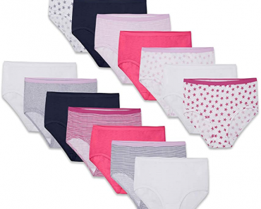 Fruit of the Loom Girls’ Cotton Brief Underwear 14 Pack Only $10.97!