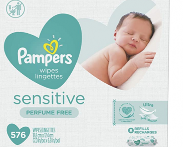 Pampers Baby Wipes Sensitive Perfume Free 8X Refill Packs (576 Count) Only $12.86 Shipped