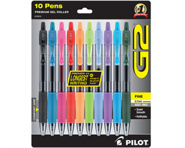Pilot G2 Gel Ink Pens, Fine Point (0.7mm), 10 Pack – Just $5.92!