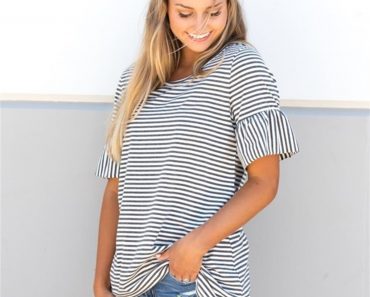 Striped Flare Sleeve Tunic Only $16.99 Shipped!