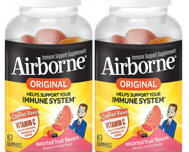 Aireborne Assorted Fruit Gummies (63 Count) Only $10.03 Per Bottle!