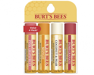 Burt’s Bees 100% Natural Moisturizing Lip Balm – Superfruit – Pink Grapefruit, Mango, Coconut & Pear, Pomegranate – Just $7.00!