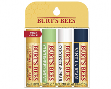 Burt’s Bees 100% Natural Moisturizing Lip Balm – Flavors of Spring – 4 Tubes – Just $8.04!