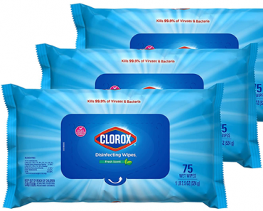 Clorox Disinfecting Bleach Free Cleaning Wipes, 75 Wipes, Pack of 3 – Just $8.19!