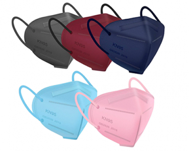 KN95 Face Mask in Multiple Colors – 50 PCs – Just $10.57!