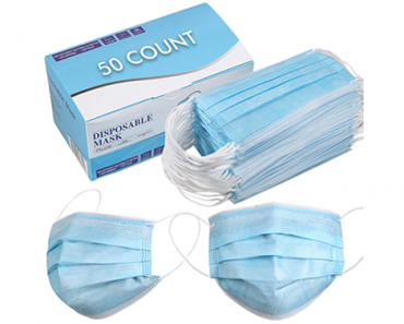 Blue Disposable Face Mask – Pack of 50 – Just $2.49!