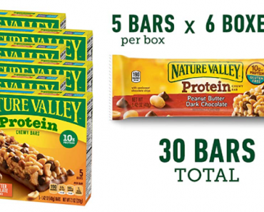 Nature Valley Chewy Granola Bar, Protein, Peanut Butter Dark Chocolate, 5 Bars (Pack of 6) Only $11.39 Shipped!