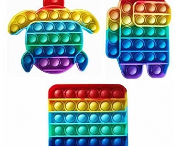 Rainbow Push Pop Bubble Fidget Sensory Set of 3 Only $11.99!