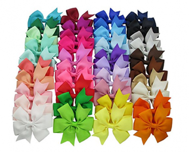 3” Grosgrain Ribbon Hair Bows – 40 Bows – Just $8.99! Price Drop!