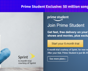 Sign up for Amazon Prime Student FREE for 6 Months! Just $6.49/ Month After!