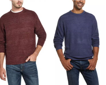Men’s Weatherproof Vintage Soft Touch Stripe Crew Neck Sweater Only $10.96! (Reg. $65)