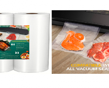 Vacuum Sealer Bags 50′ Roll 2-Pack Only $9.99!