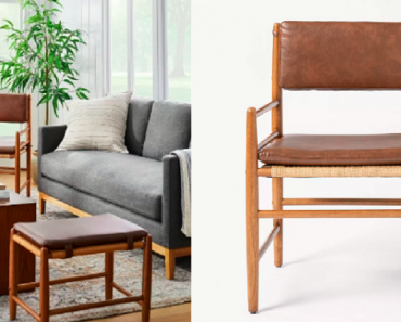Studio McGee Layton Faux Leather Accent Chair with Wood Frame Only $137.50 Shipped! (Reg. $250)