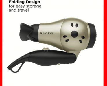 Revlon Compact Folding Handle Travel Hair Dryer Only $9.09 w/ clipped coupon! (Reg. $18)