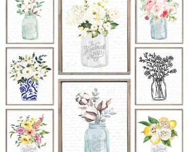 Chic Mason Jar Bouquet Prints – Only $2.99!