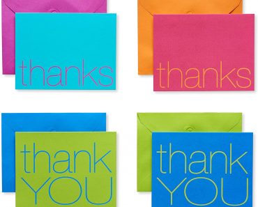 American Greetings Thank You Cards with Envelopes, Bold Multicolored (50-Count) – Only $7.98!