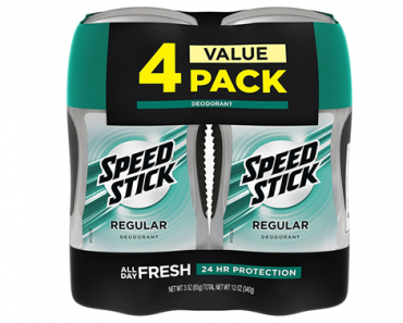 Speed Stick Deodorant for Men, Aluminum Free – 4 Pack – Just $5.30!