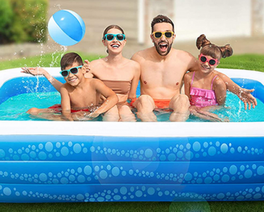 Inflatable Swimming Pool for Kids and Adults – 95 “x 56″ X 21” – Just $57.99!