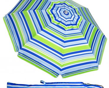 Deyard 6.5ft Beach Umbrella with Sand Anchor Only $21.15!