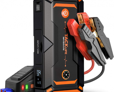 Tacklife T8 Pro Car Jump Starter with USB Quick Charge Portable Power Pack Only $53.99 Shipped!