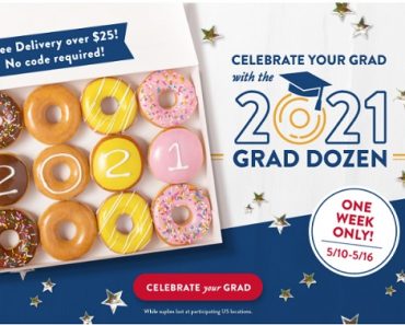 Free Krispy Kreme Donuts for Grads through May 16th!