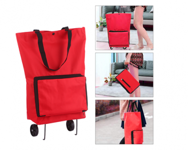 Foldable Collapsible Shopping Bag with Wheels – Just $10.99!