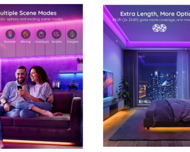 Govee Smart LED Strip Lights, 49.2ft WiFi RGB Led Lights Work with Alexa and Google Assistant Only $27.59 Shipped! (Reg. $56)