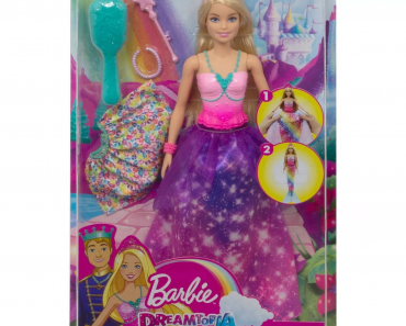 ​Barbie Dreamtopia 2-in-1 Princess to Mermaid Fashion Transformation Doll Only $8.94! (Reg $17.89)