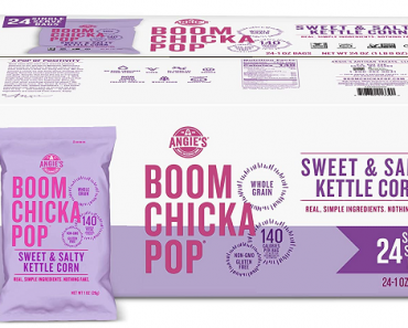 Angie’s BOOMCHICKAPOP Sweet & Salty Kettle Corn 24 Count Only $10.98 on Amazon!