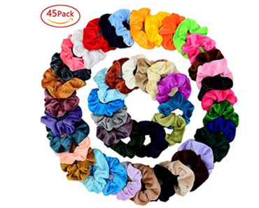 45 Hair Scrunchies Hair Bands – Just $8.99!