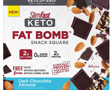 SlimFast Keto Fat Bomb Snack Square (14 Count) Only $7.72!